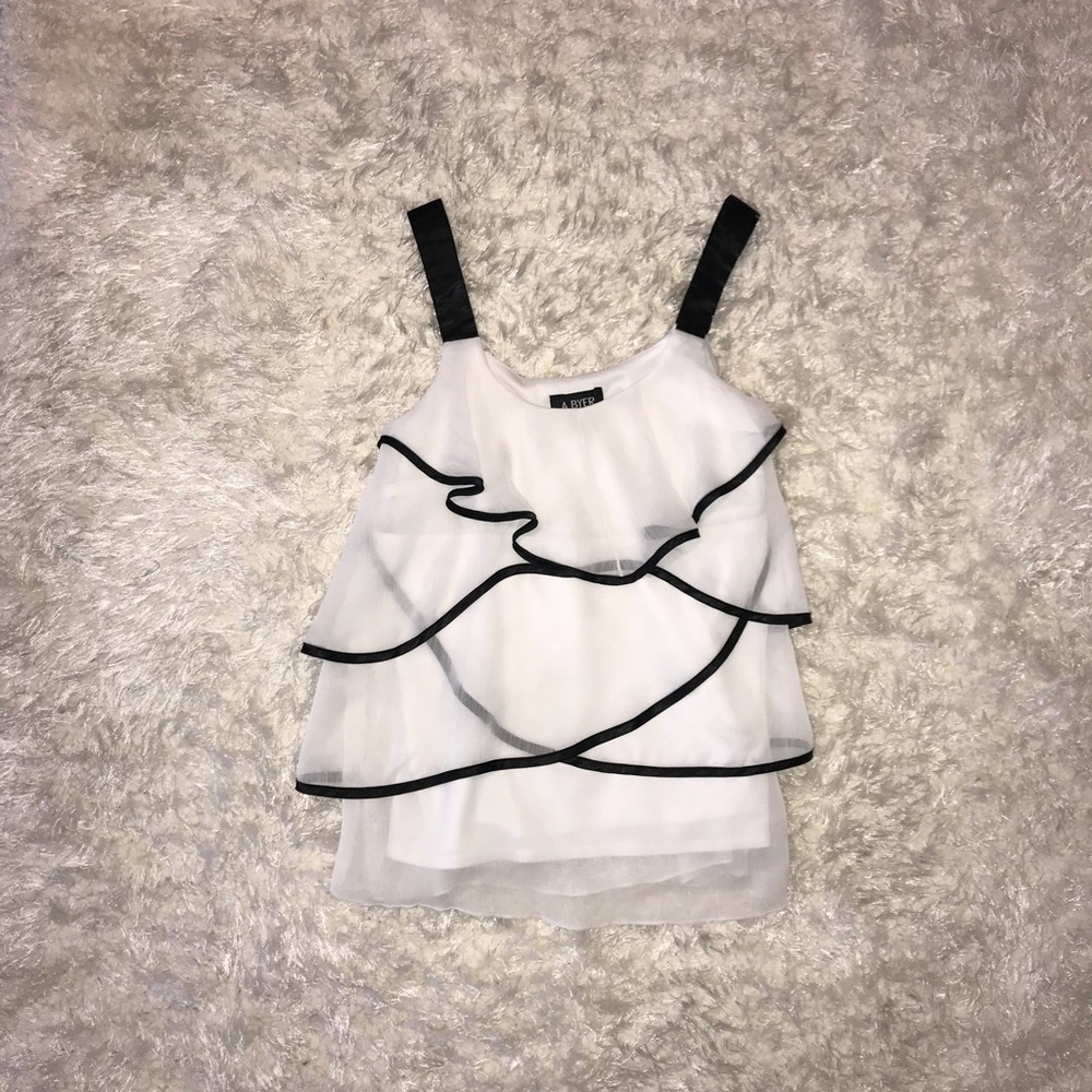White Ruffle Blouse - Picture 3 of 3